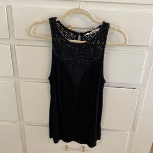 Bb Dakota black crochet tank